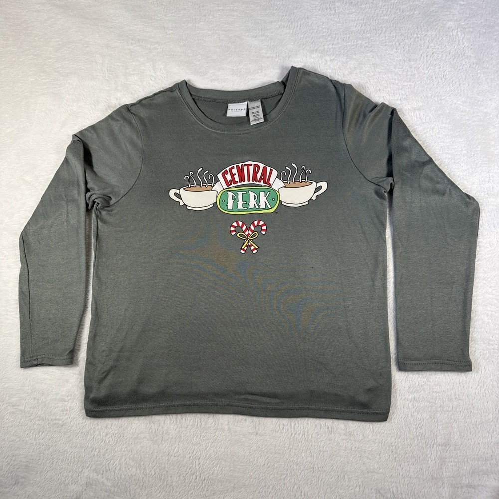 Friends Central Perk Holiday Lightweight Long Sleeve Tee Women's‎ Small